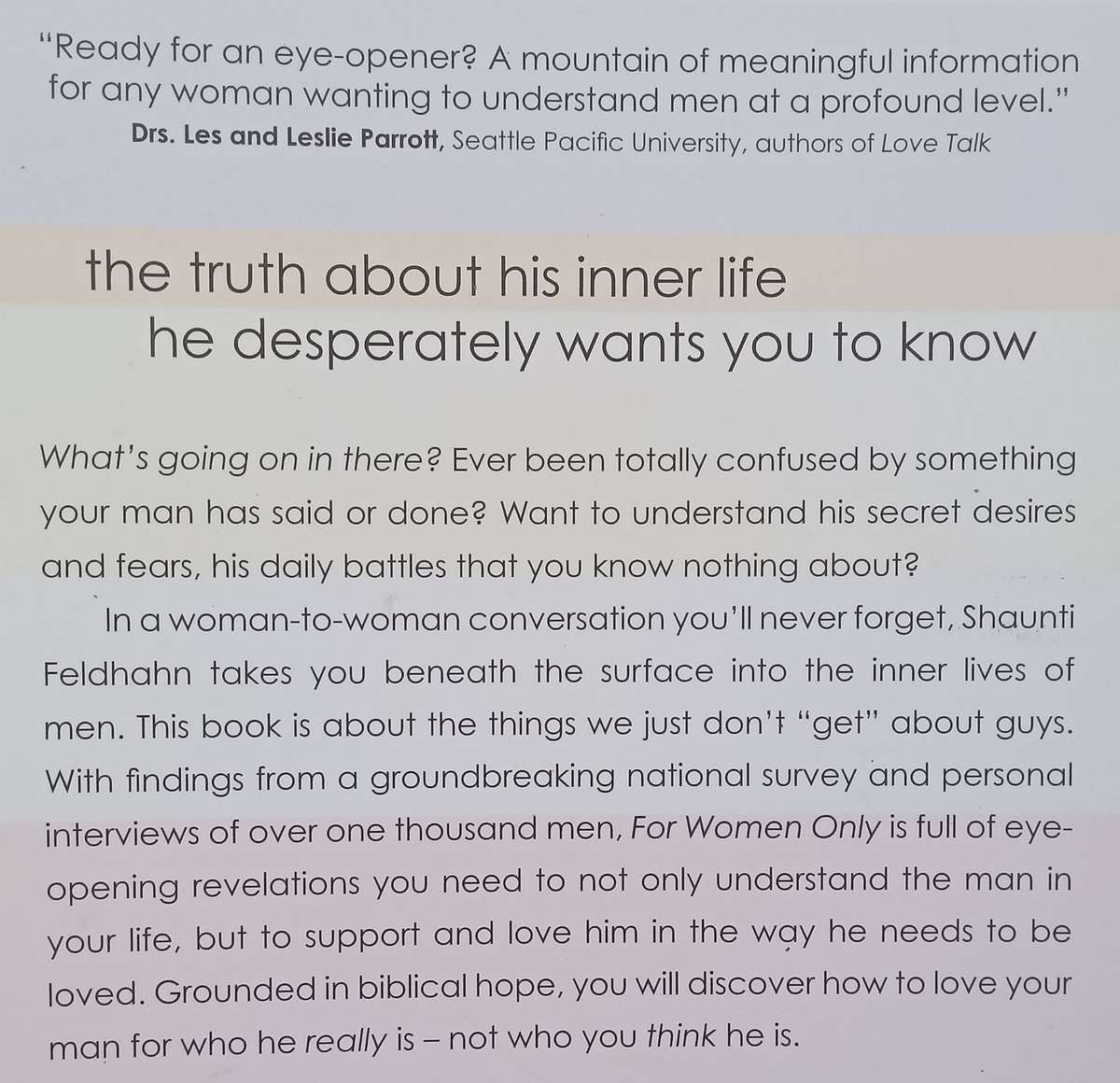 For Women Only: What You Need to Know About the Inner Lives of Men | Shaunti Feldhahn