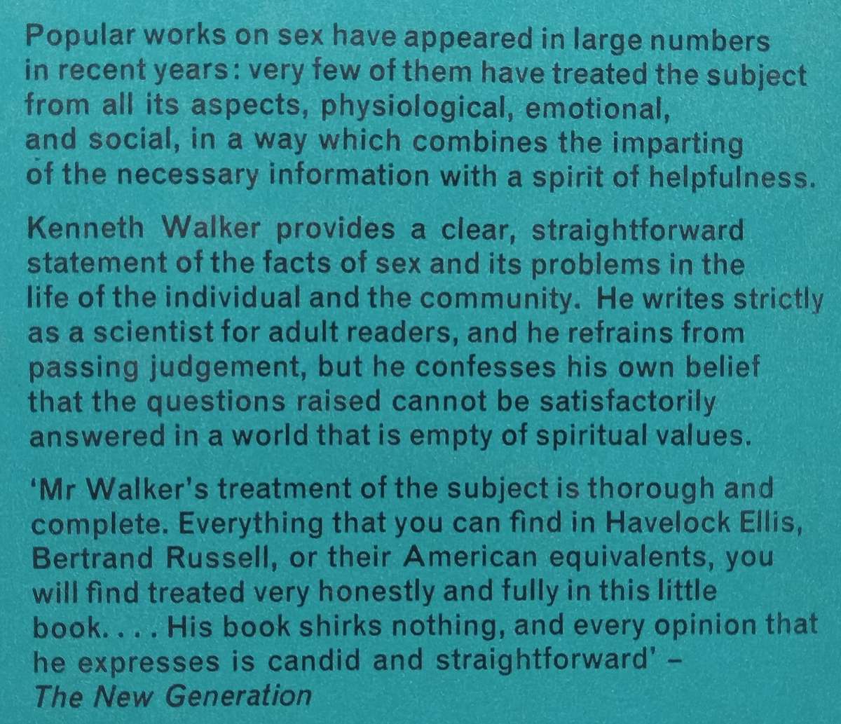 The Physiology of Sex | Kenneth Walker