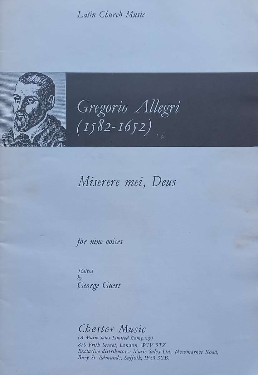 Allegri: Miserere mei, Deus (Music Score) | George Guest (Ed.)