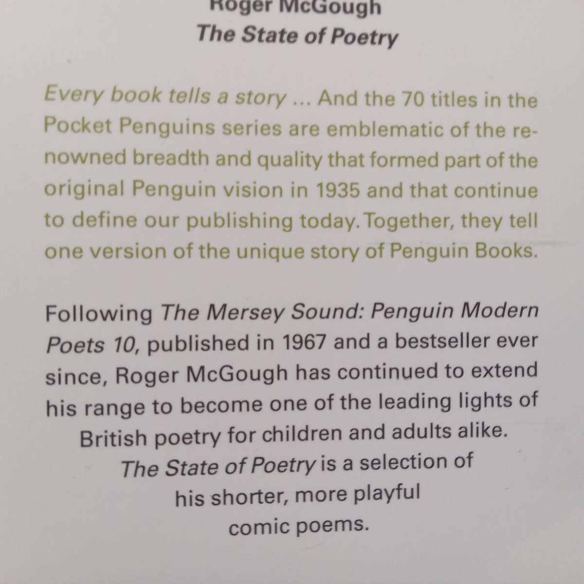 The State of Poetry | Roger McGough