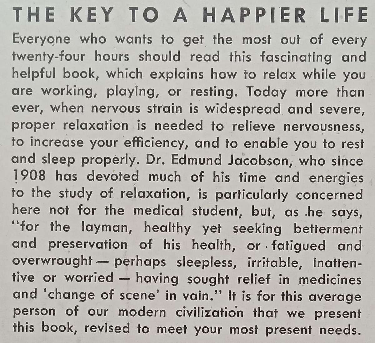 You Must Relax | Edmund Jacobson