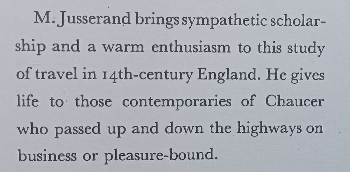 English Wayfaring Life in the Middle Ages | J. J. Jusserand