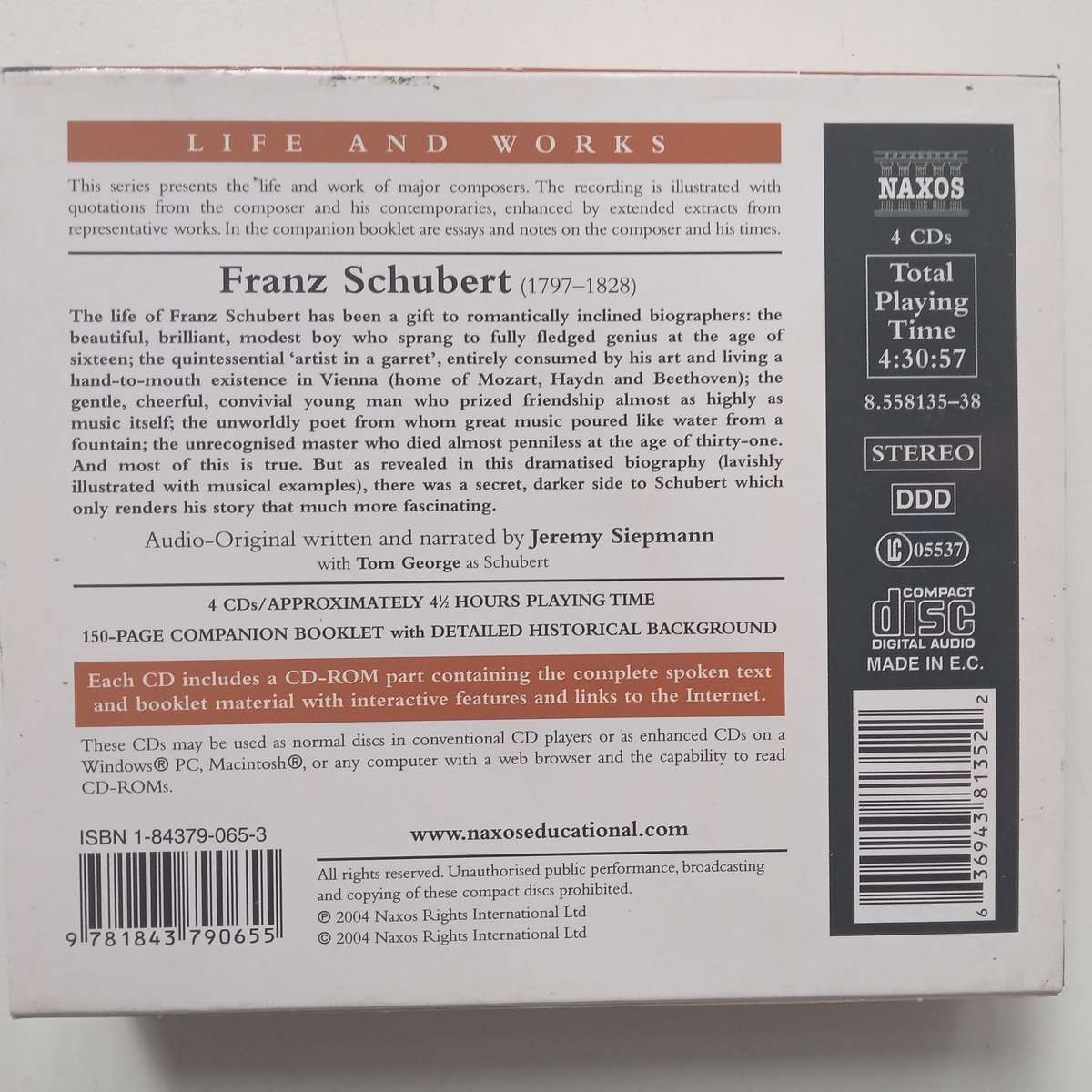 Franz Schubert: Life and Works (4CDs Audiobook with Booklet) | Jeremy Siepmann