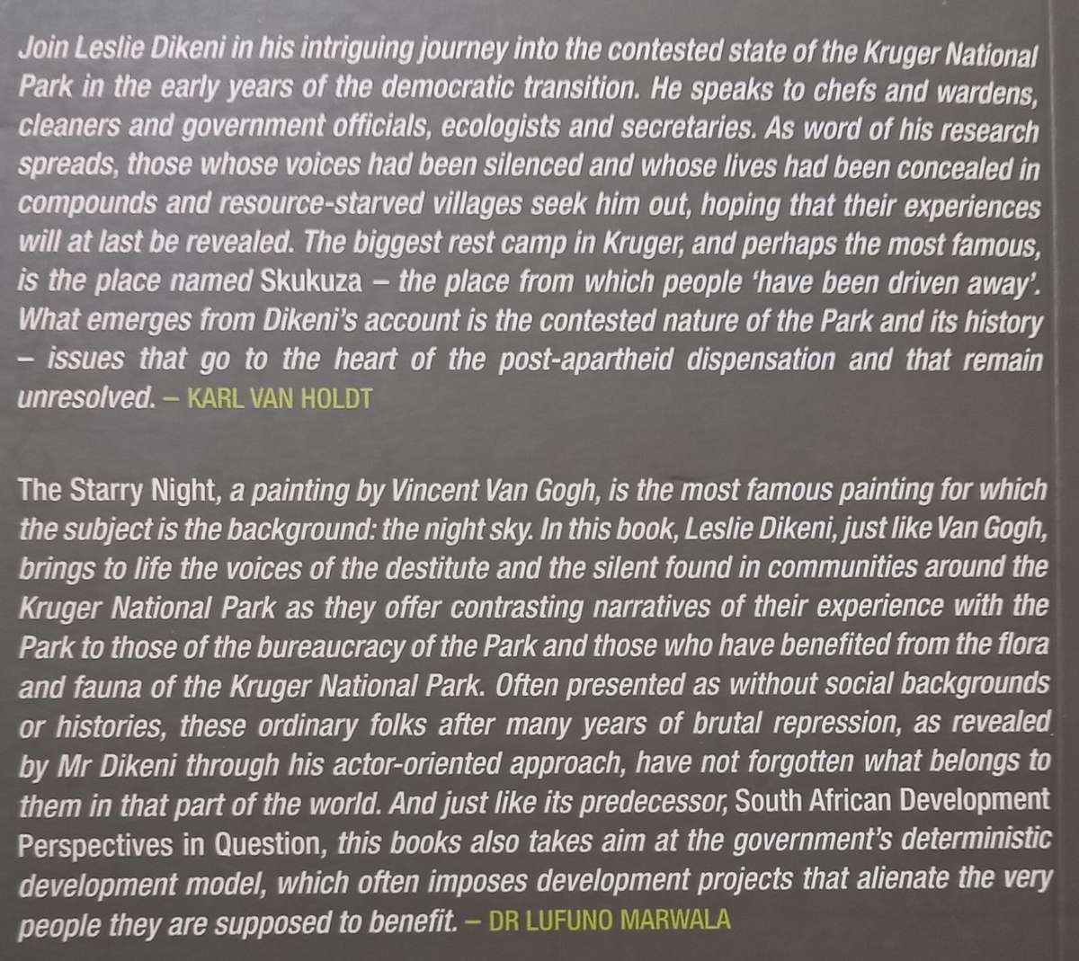 Habitat Struggle: The Case of the Kruger National Park in South Africa (Inscribed by Author) | Le...