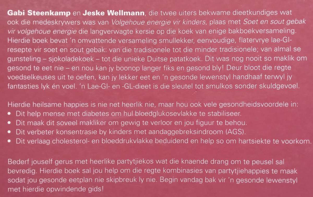 Soet en Sout Gebak vir Volgehouse Energie 1 (Afrikaans) | Gabi Steenkamp & Jeske Wellmann