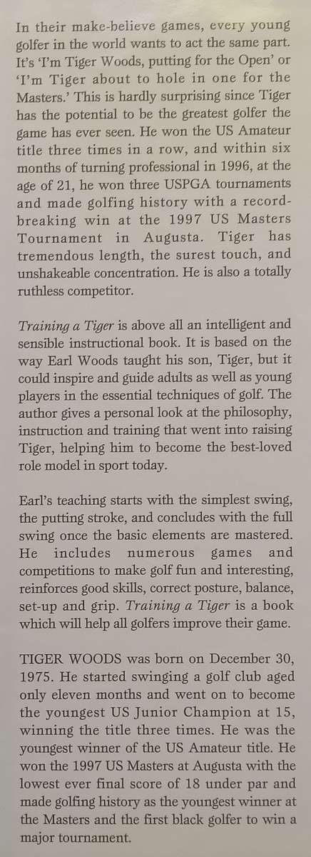 Training a Tiger: The Official Book on How to Be the Best | Earl Woods