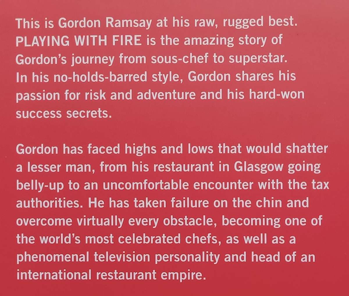 Playing with Fire (Signed by Author) | Gordon Ramsay