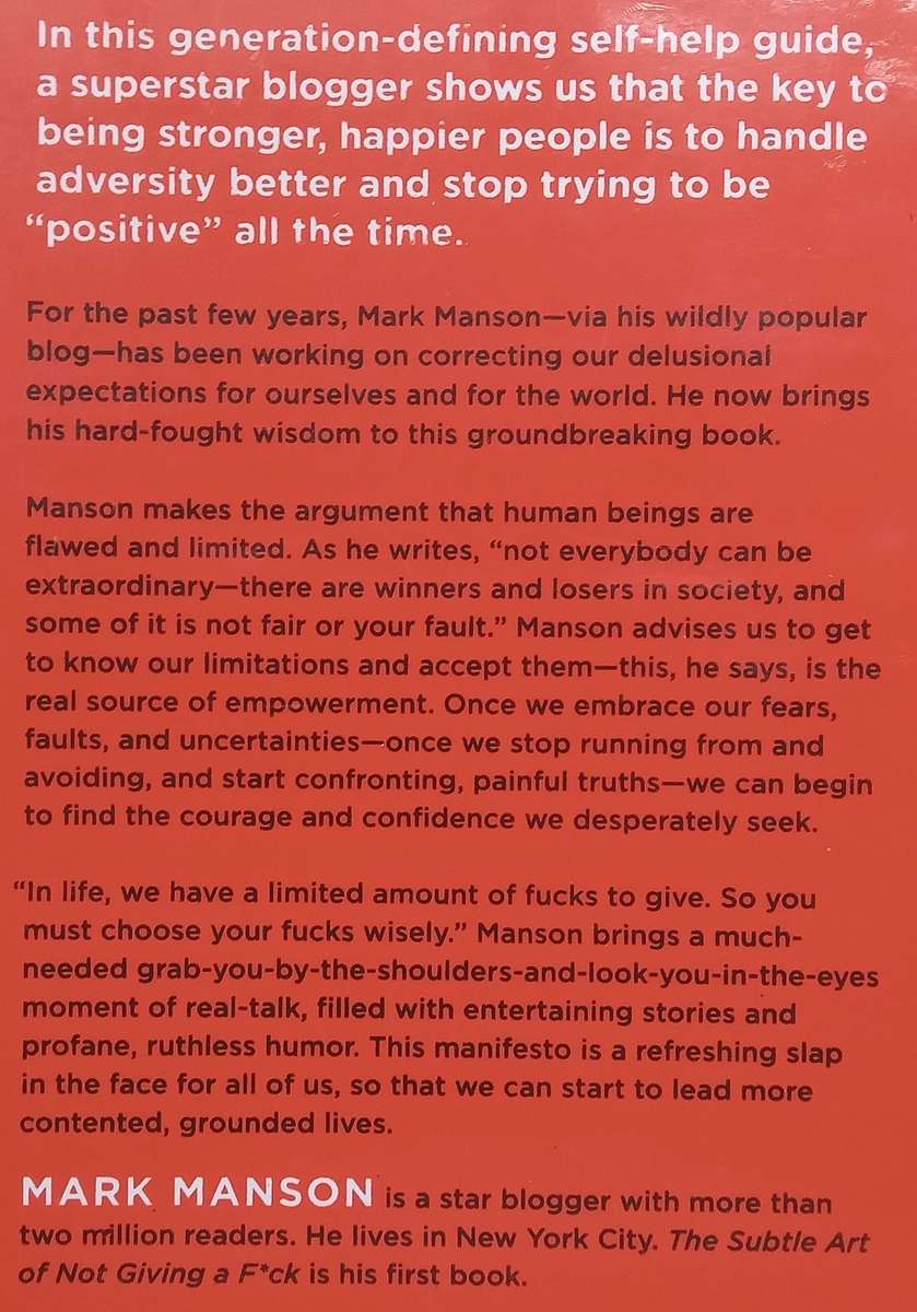 The Subtle Art of Not Giving a F*ck | Mark Manson