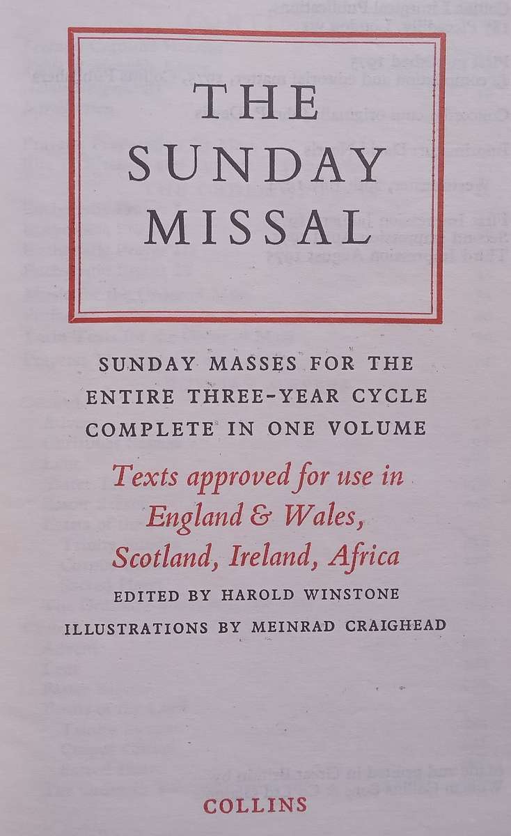 The Sunday Missal | Harold Winstone (Ed.)