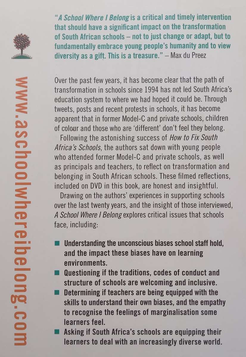 A School Where I Belong: Creating Transformed and Inclusive South African Schools (With DVD) | Dy...