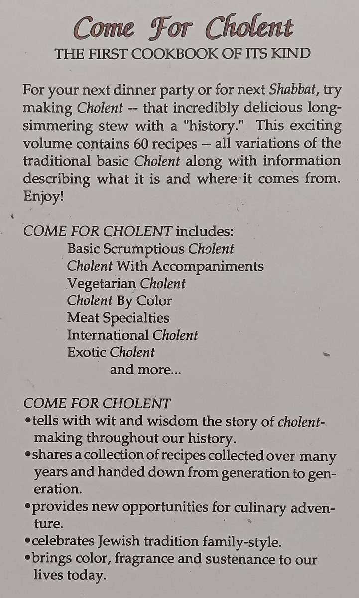 Come for Cholent: The Jewish Stew Cookbook | Kay Kantor Pomerantz