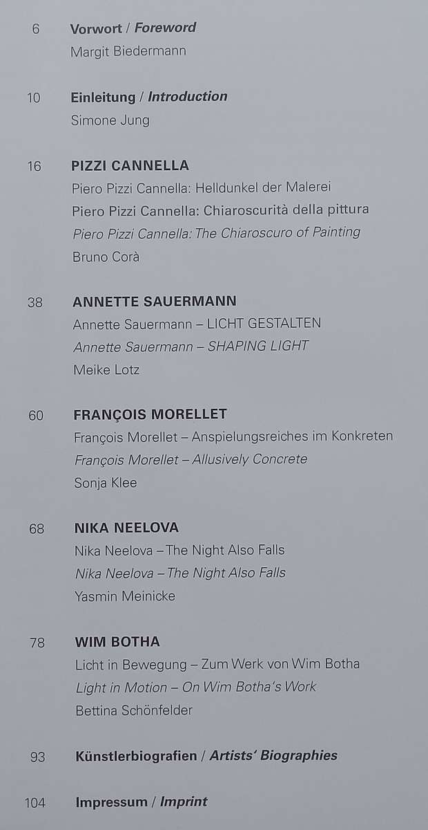 Lichtspiele im Museum Biedermann: Cannella, Sauermann, Morellet, Neelova, Botha (German/English T...