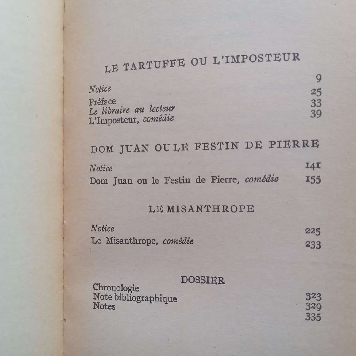 Le Tartuffe, Dom Juan, Le Misanthrope (French) | Moliere