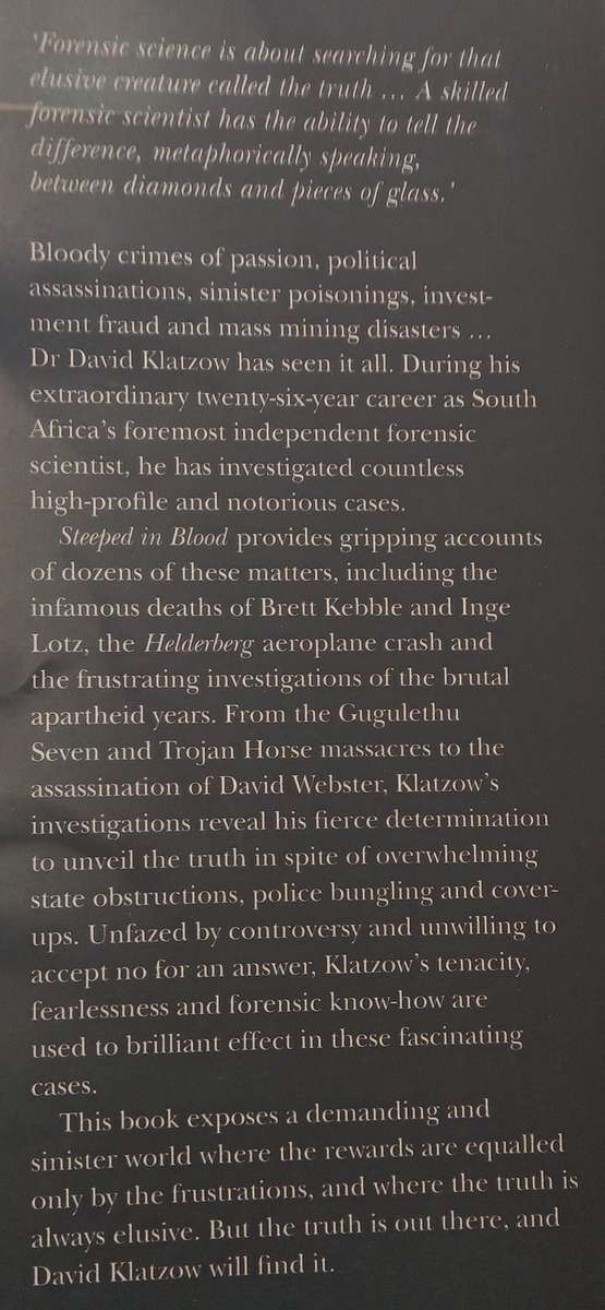 Steeped in Blood: The Life and Times of a Forensic Scientist | David Klatzow