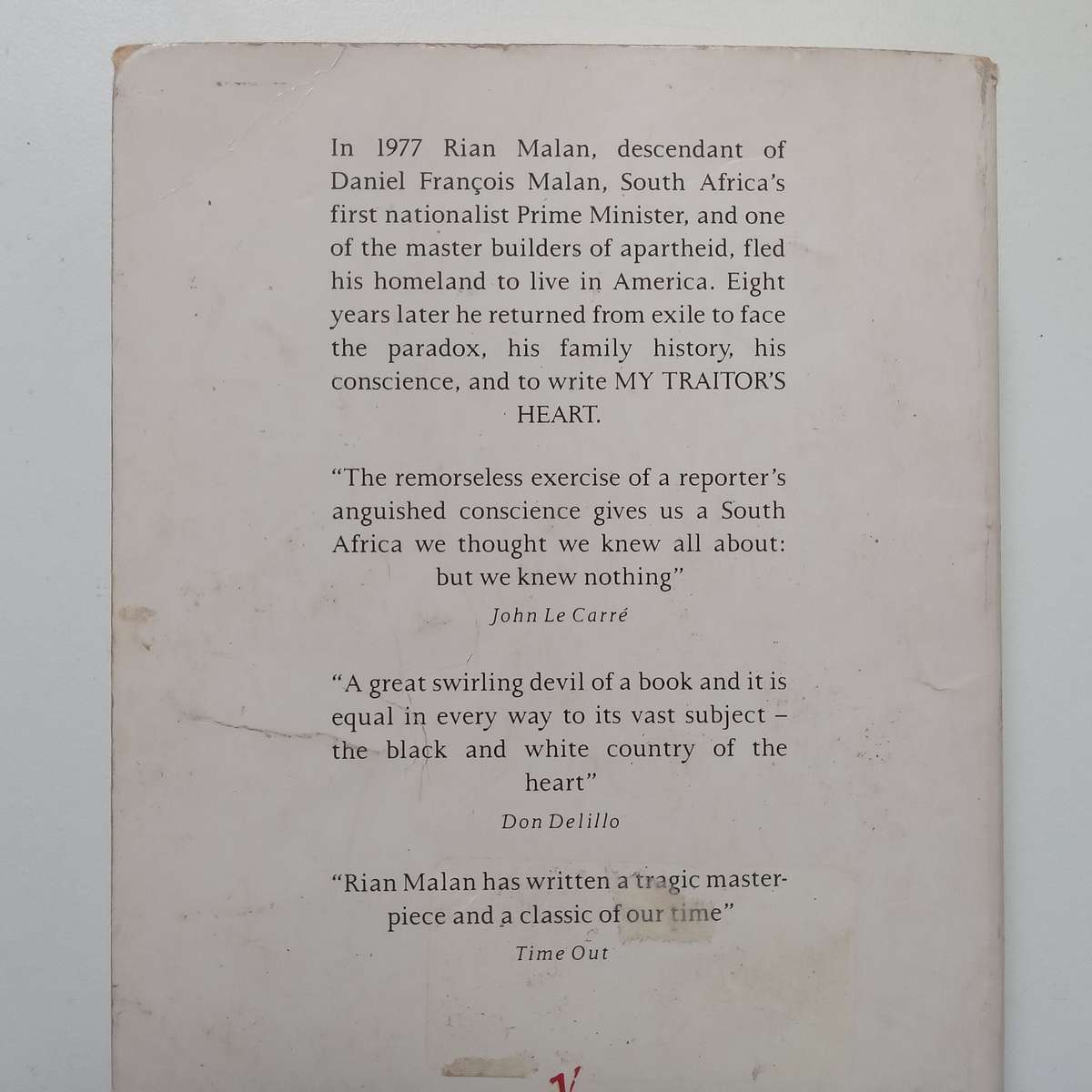 My Traitors Heart (Reading Copy) | Rian Malan