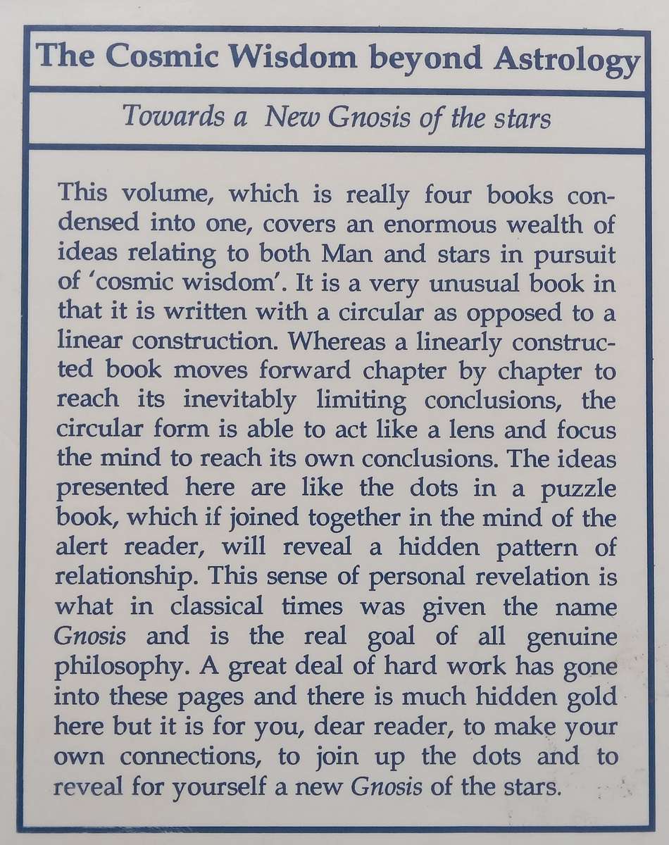 The Closing Wisdom Beyond Astrology: Towards a New Gnosis of the Stars (Inscribed by Author) | Ad...