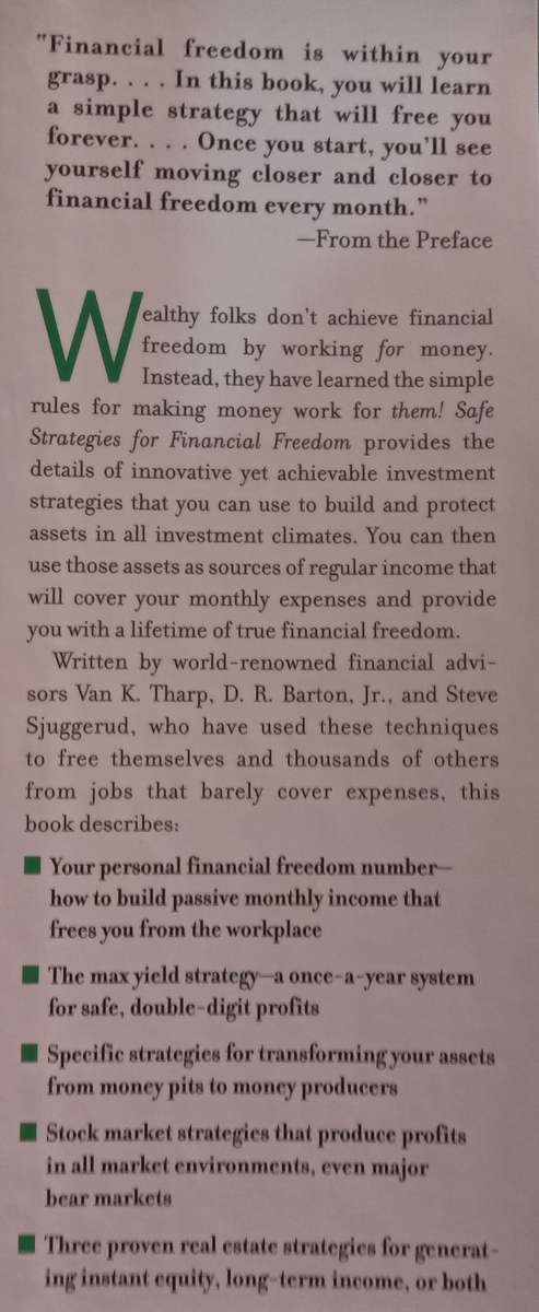Safe Strategies for Financial Freedom | Van K. Tharp, et al.