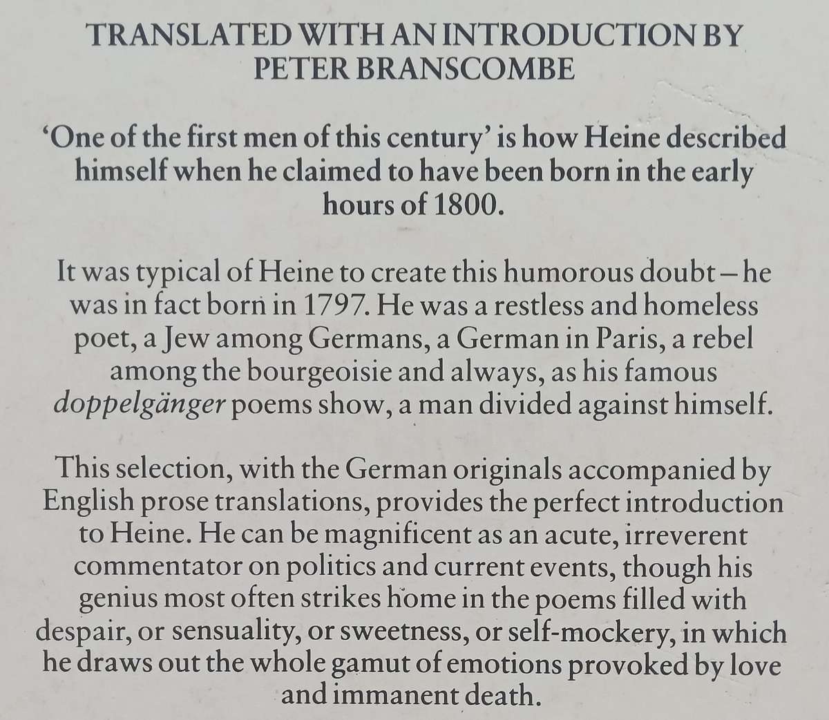 Selected Verse | Heinrich Heine