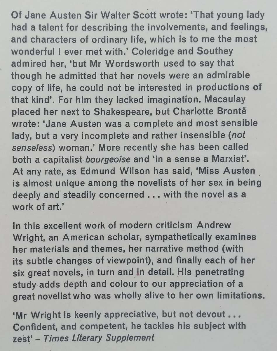 Jane Austens Novels: A Study in Structure | Andrew H. Wright