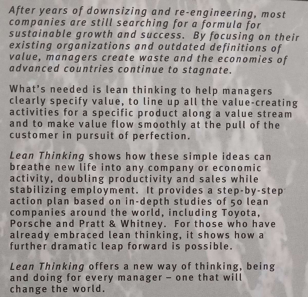 Lean Thinking: Banish Waste and Create Wealth in Your Corporation | James P. Womak & Daniel T. Jones