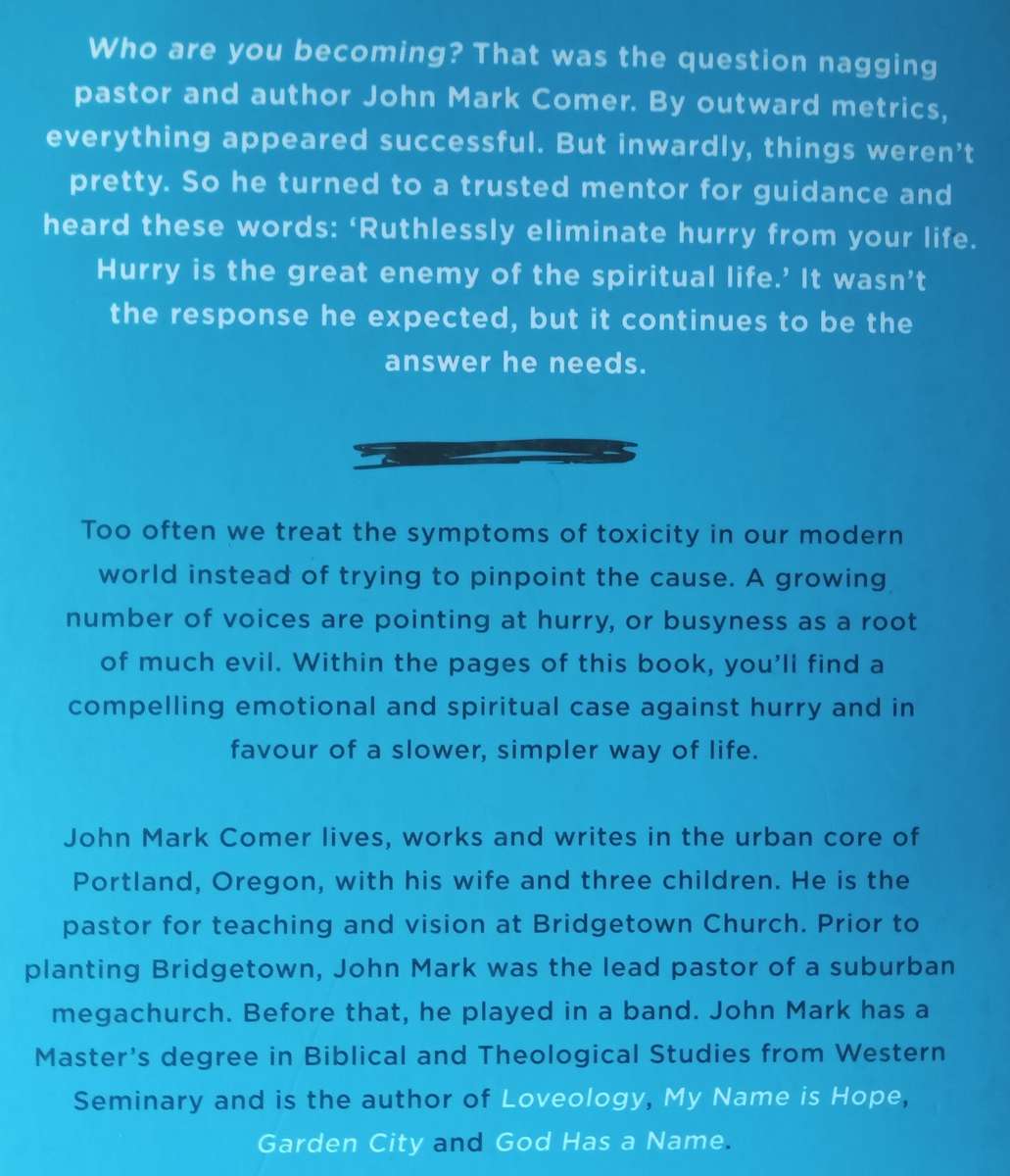 The Ruthless Elimination of Hurry: How to Stay Emotionally Healthy and Spiritually Alive in the C...