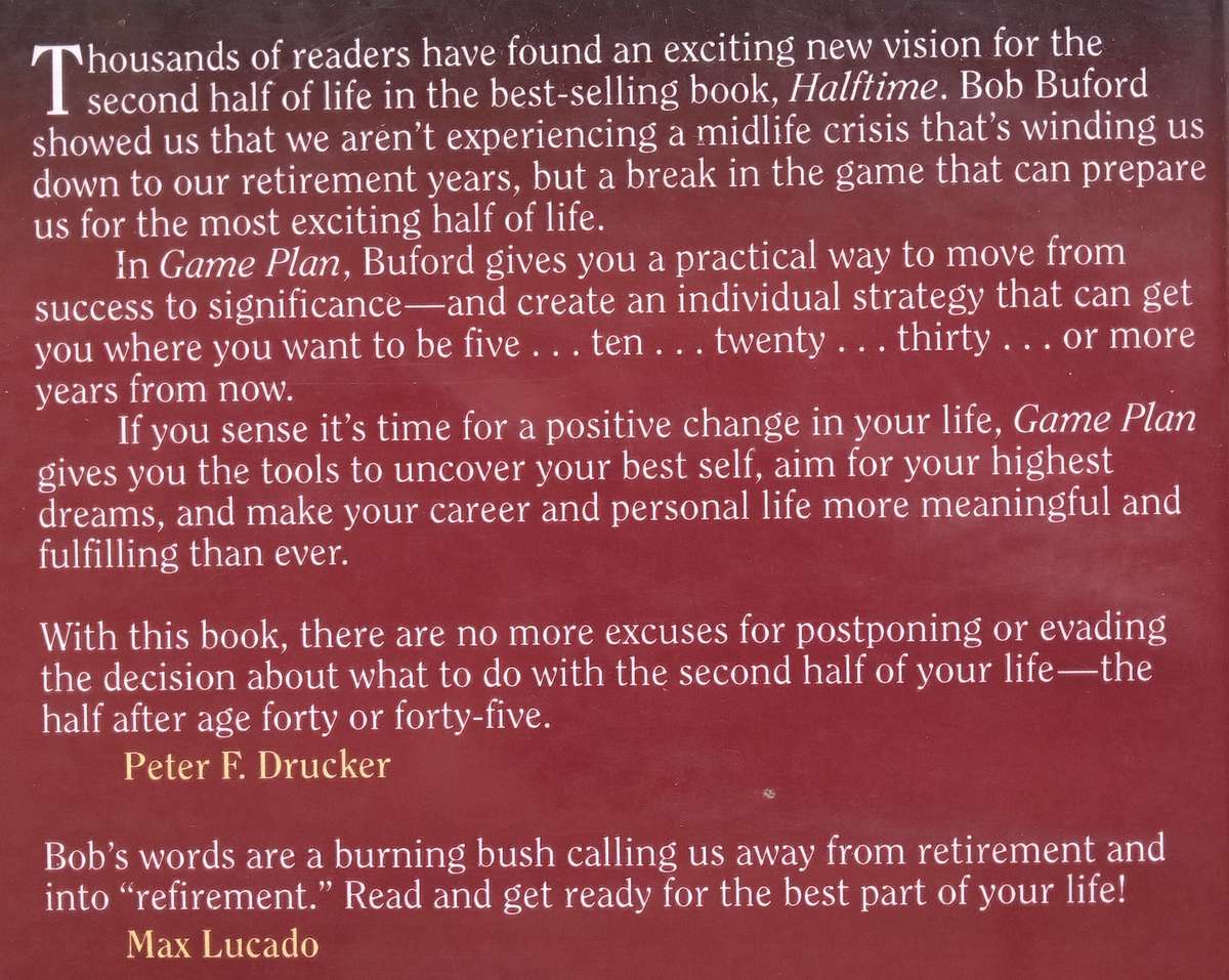 Game Plan: Winning Strategies for The Second Half of Your Life | Bob Buford