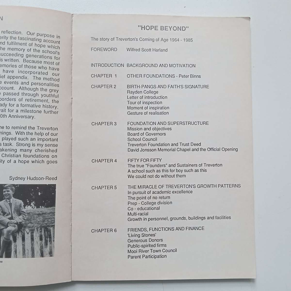 Hope Beyond: A Memoir of Trevertons First Twenty One Years | Sydney Hudson-Reed