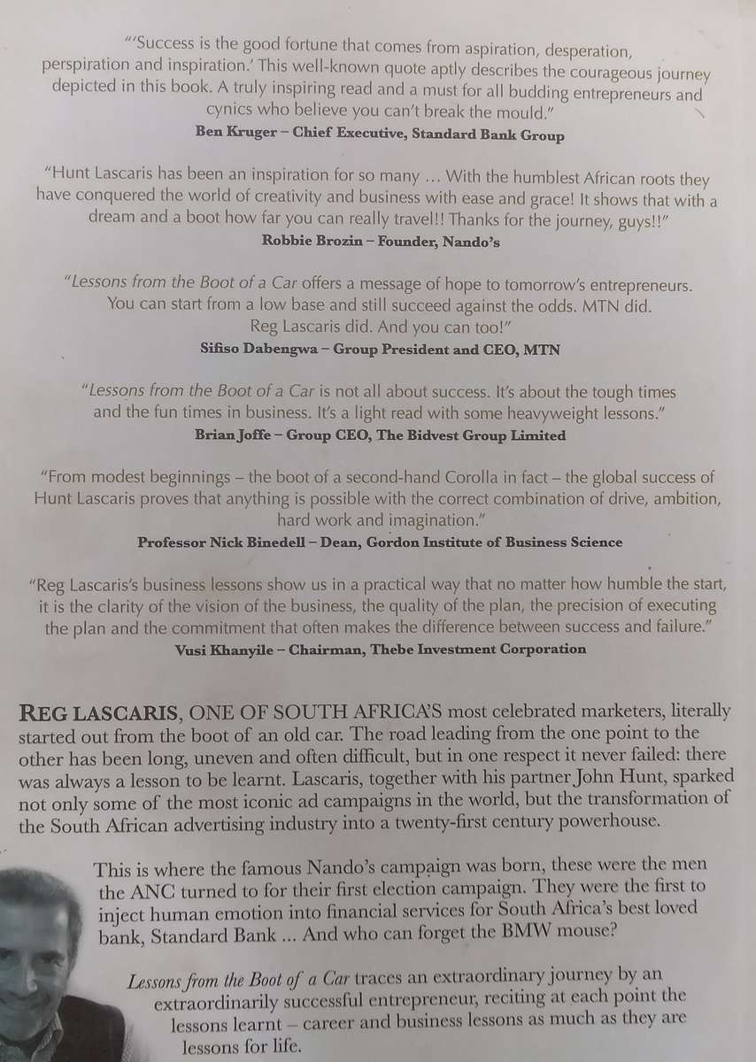 Lessons from the Boot of a Car (Inscribed by Author) | Reg Lascaris