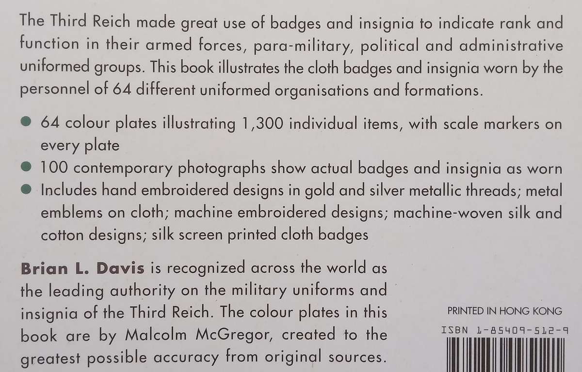 Badges and Insignia of the Third Reich, 1933-1945 | Brian L. Davis