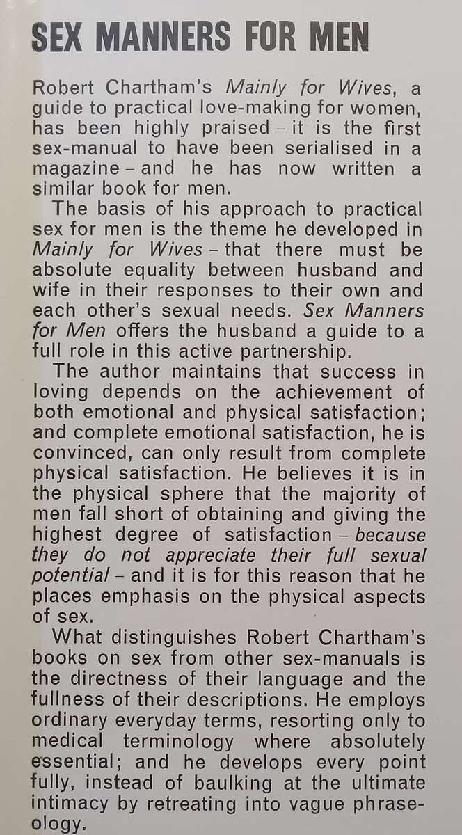 Sex Manners for Men (First Edition, 1967) | Robert Chartham