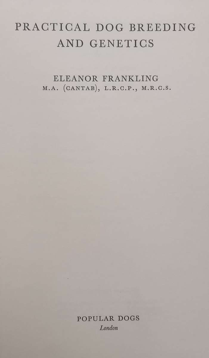 Practical Dog Breeding and Genetics | Eleanor Frankling