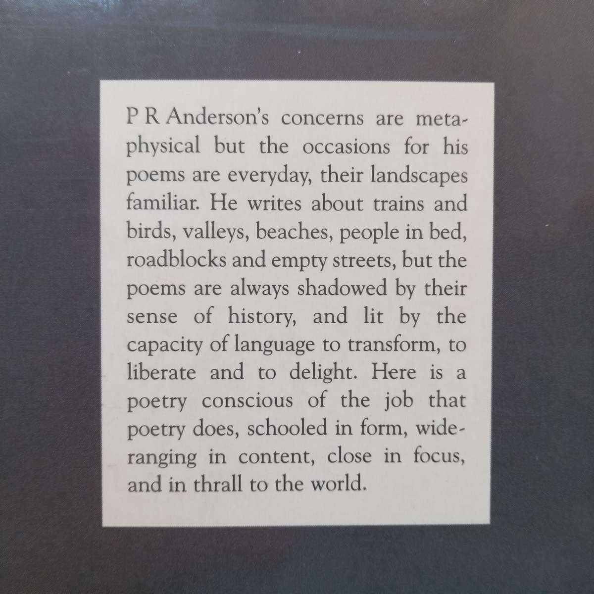 Litany Bird | P. R. Anderson