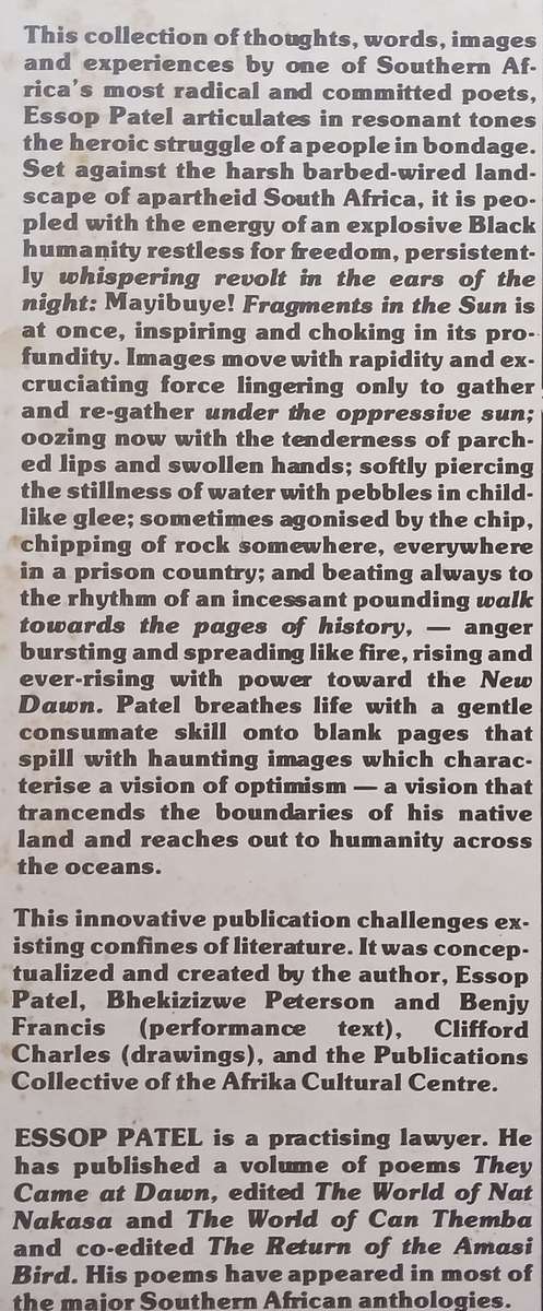 Fragments in the Sun (Inscribed by Author) | Essop Patel