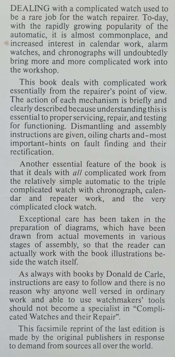 Complicated Watches and Their Repair | Donald de Carle