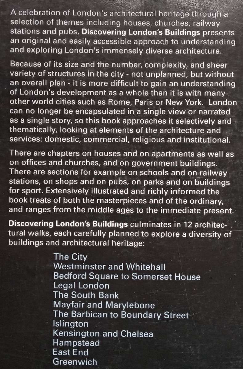Discovering Londons Buildings with Twelve Walks | John Bold & Tanis Hinchcliffe