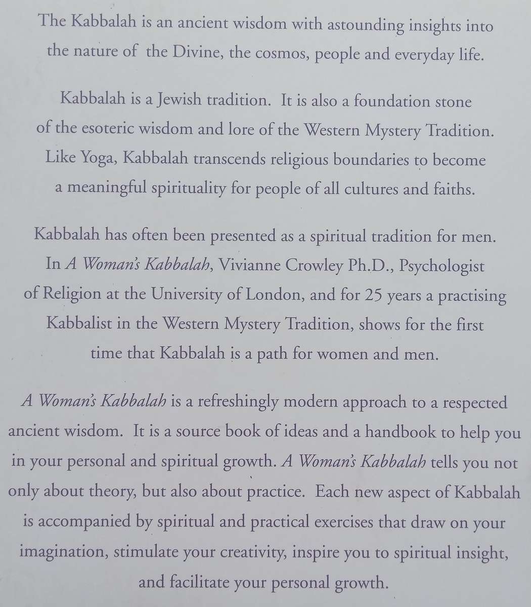 A Womans Kabbalah: Kabbalah for the 21st Century | Vivianne Crowley