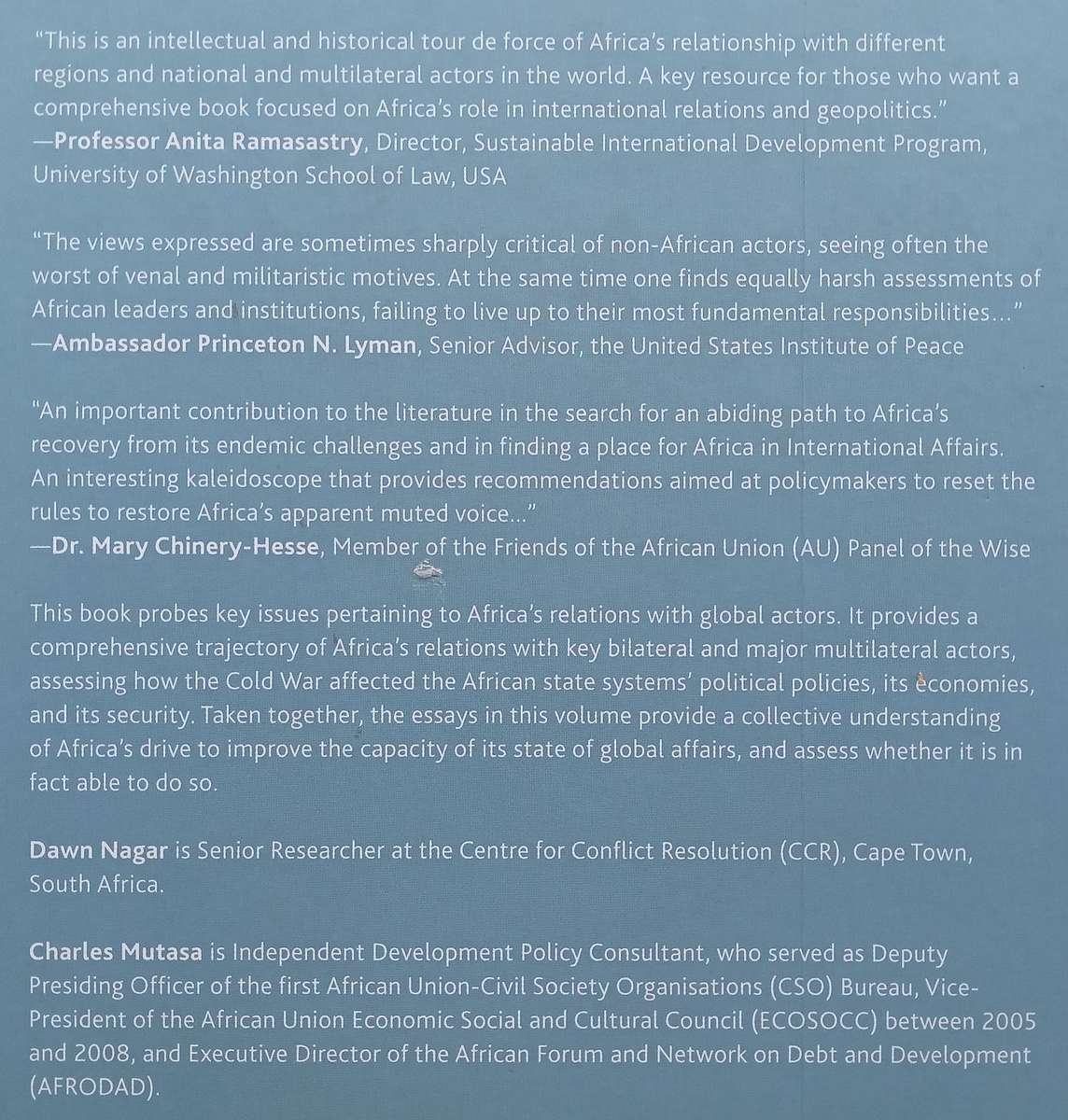 Africa and the World: Bilateral and Multilateral International Diplomacy | Dawn Nagar & Charles M...