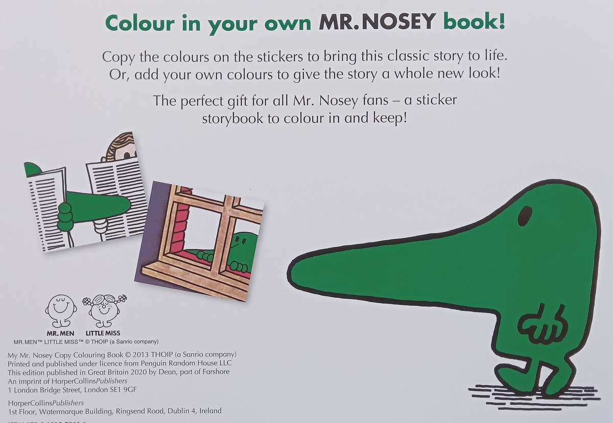 My Mr. Nosey Copy Colouring Book (With Stickers) | Roger Hargreaves