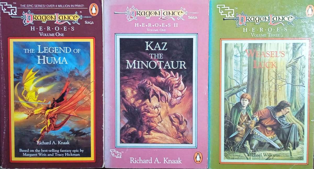 Dragonlance Saga: Kaz the Minotaur, The Legend of Huma and Weasel's Luck | Richard A. Knaak, Rich...