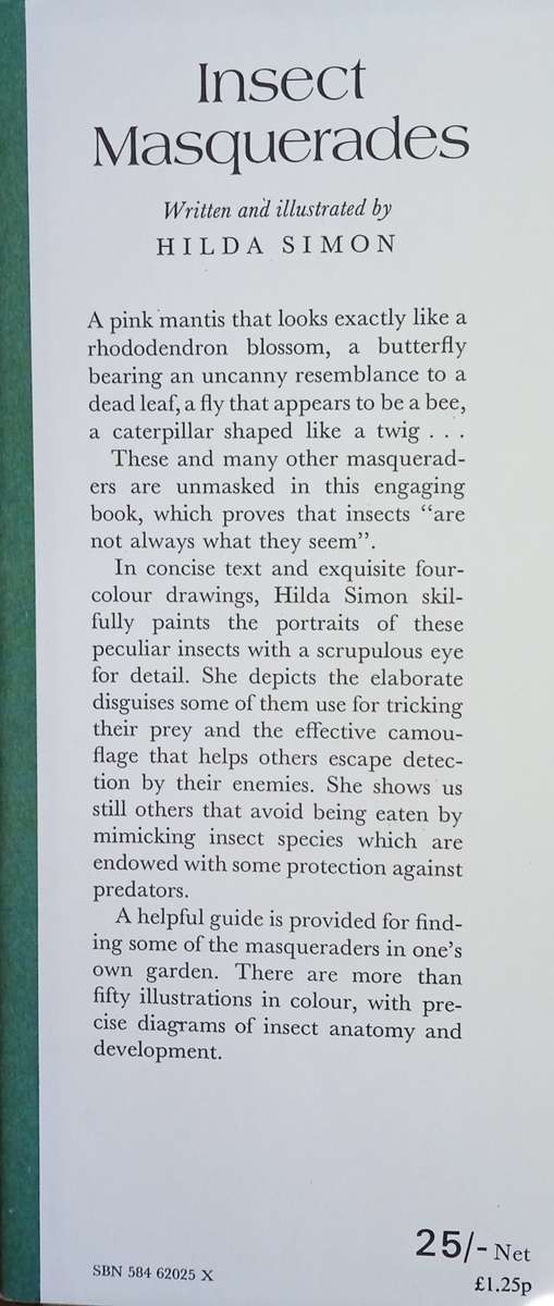 Insect Masquerades | Written and Illustrated by Hilda Simon