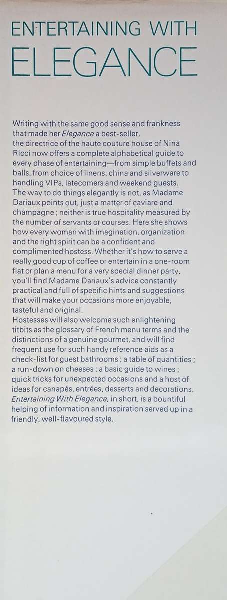 Entertaining with Elegance | Genevieve Antoine Dariaux