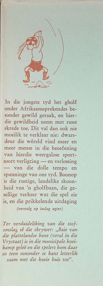 Gholf Saam Met die Boere [Signed by the author] | Bosman De Villiers