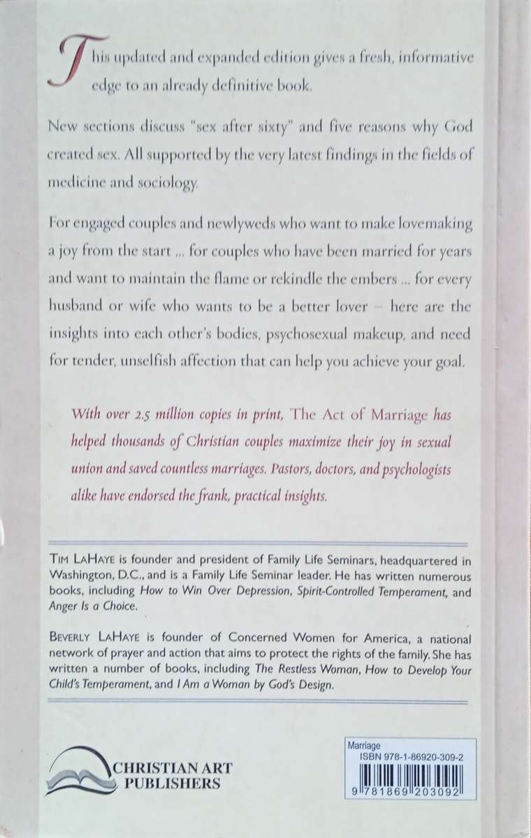 The Act of Marriage: The Beauty of Sexual Love | Tim and Beverly LaHaye