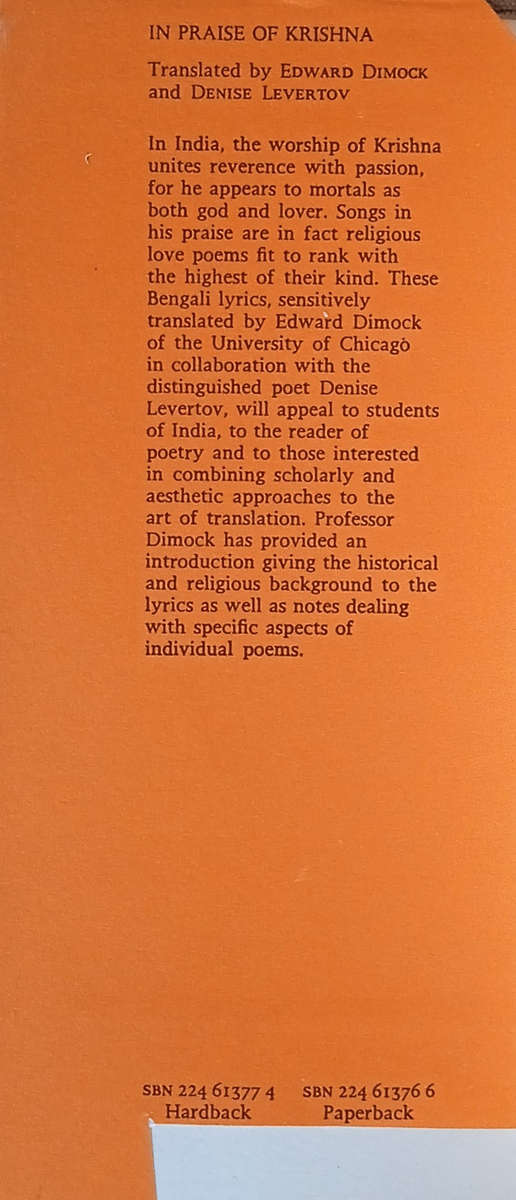 In Praise of Krishna: Songs from the Bengali