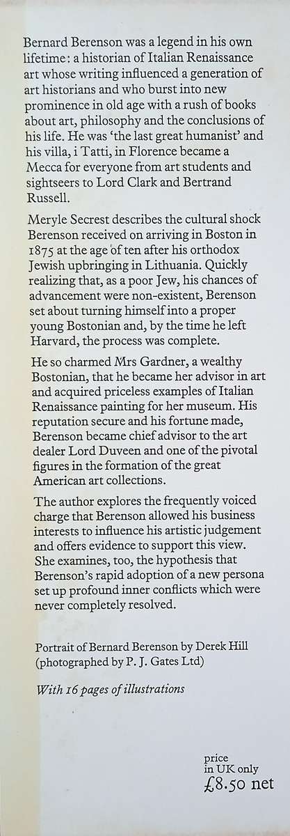 Being Bernard Berenson: A Biography | Meryle Secrest