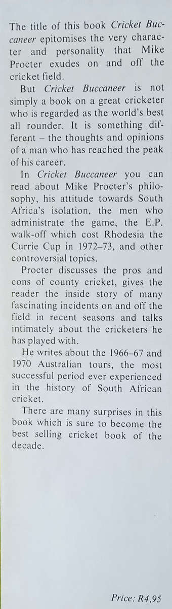 Cricket Buccaneer | Mike Procter