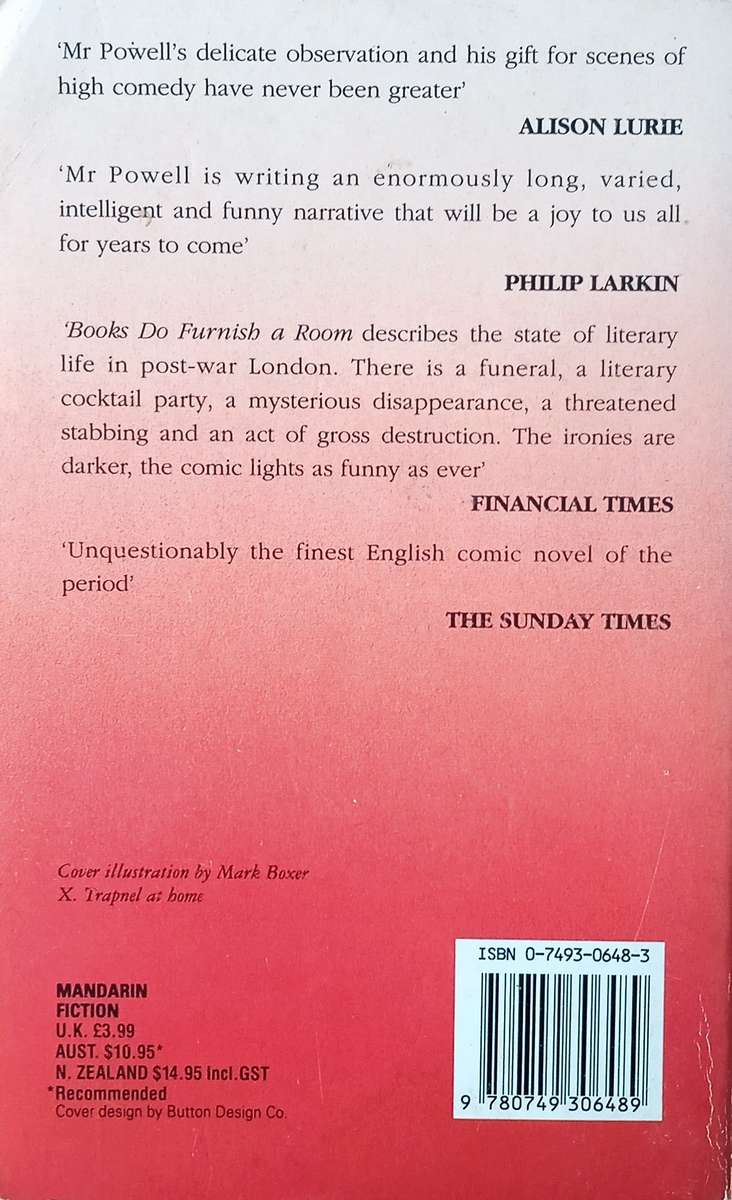 Books Do Furnish a Room: A Dance To the Music of Time, number 10 | Anthony Powell