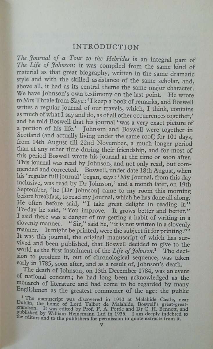 The Journal of a Tour to the Hebrides With Samuel Johnson | L.F. Powell (ed.)