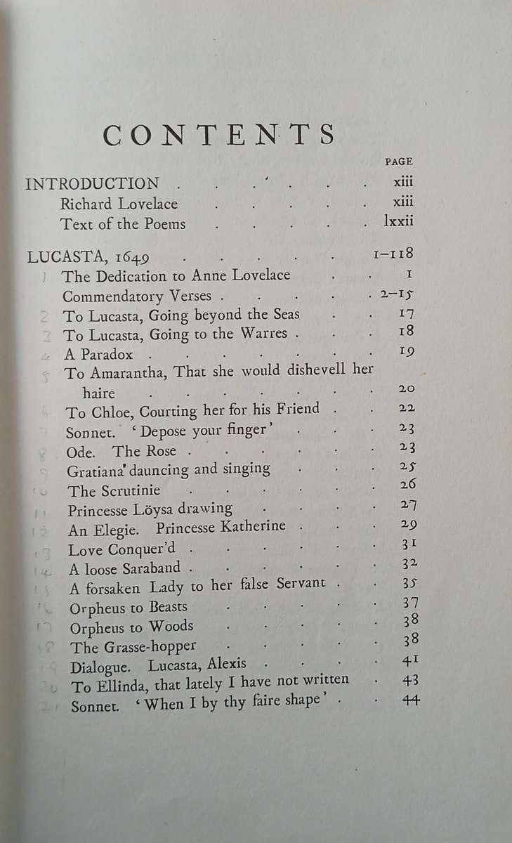 The Poems of Richard Lovelace | C.H. Wilkinson (ed.)