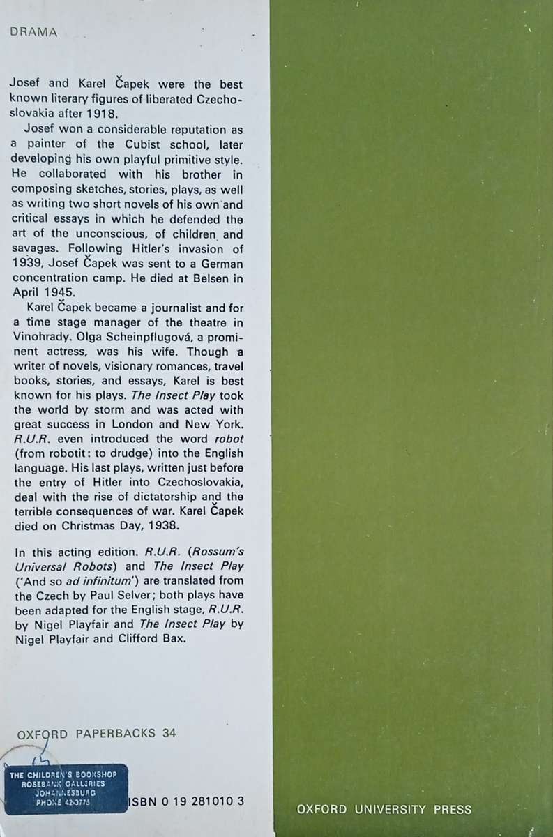 R.U.R. and The Insect Play | The Brothers Capek